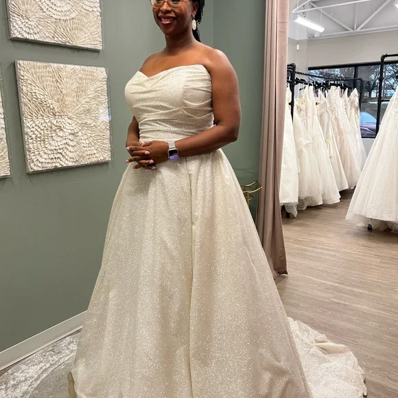 Maggie Sottero Anniston Champagne wedding dress size 24